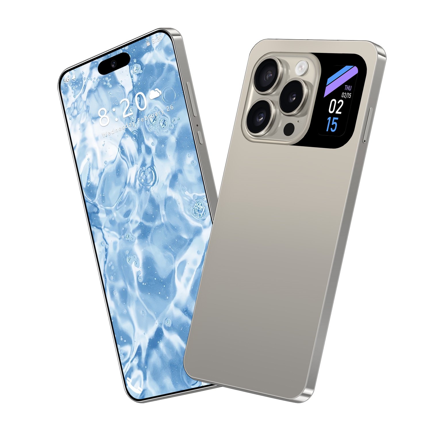 France Big Discounts Cheap Gooba I15 Secondary Screen Phone Mobile Android Smartphone Dual SIM 2G 3G Phone Give Stylus